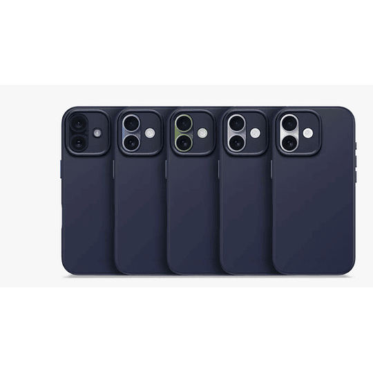 Funda silicona antimicrobiana iPhone 17 Decoded azul marino