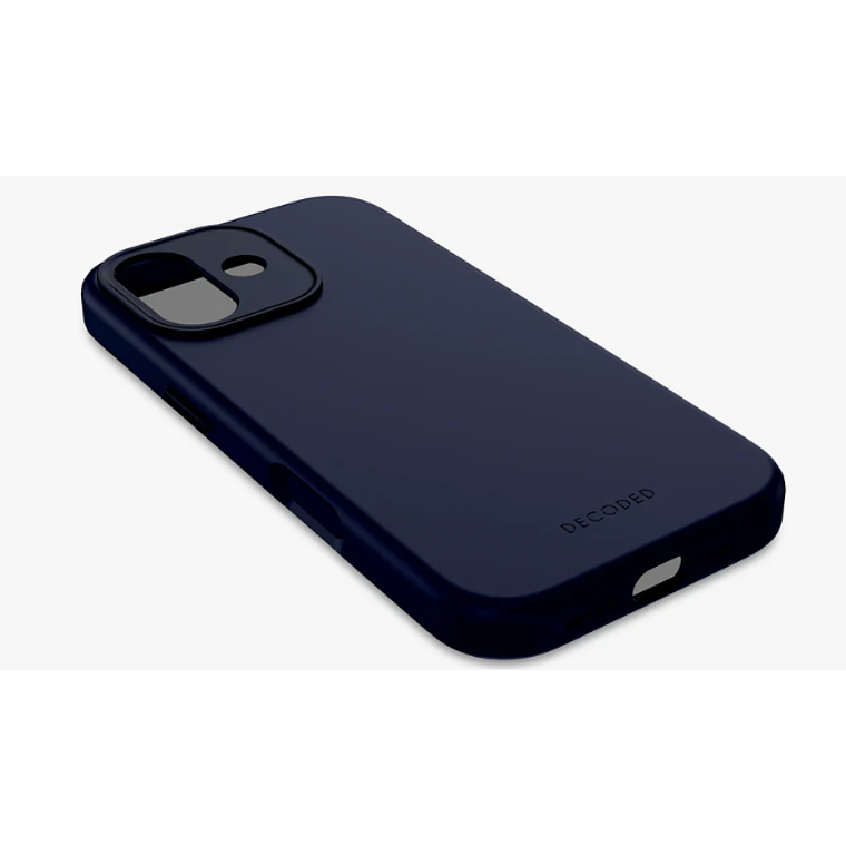 Funda silicona antimicrobiana iPhone 17 Decoded azul marino 7