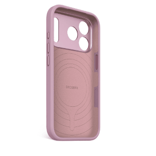 Funda silicona antimicrobiana iPhone 17 Pro Decoded rosado   