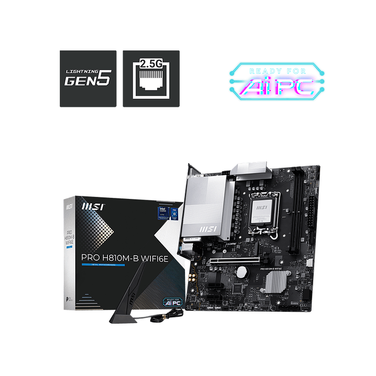 Placa madre MSI PRO H810M-B WIFI6E (LGA 1851, DDR5 6400MT/s) 6