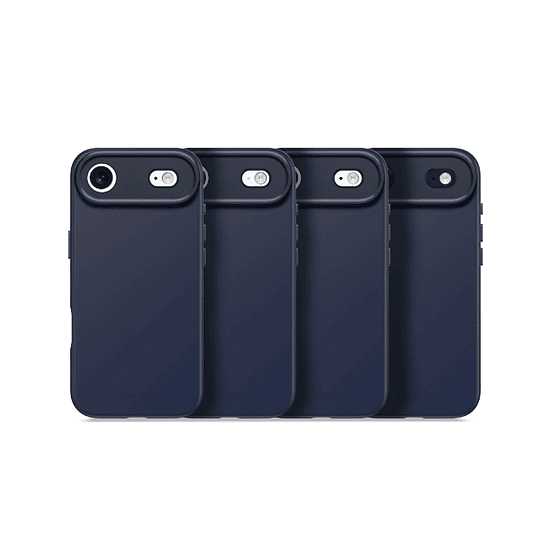 Funda silicona antimicrobiana iPhone 17 Air Decoded azul navy