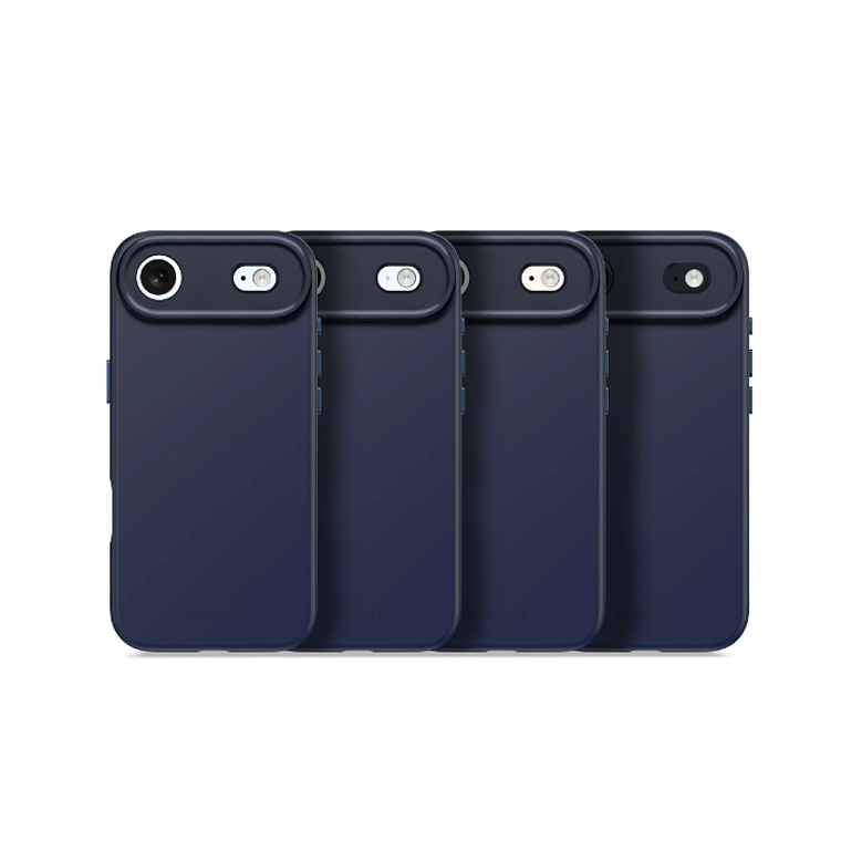 Funda silicona antimicrobiana iPhone 17 Air Decoded azul navy 5