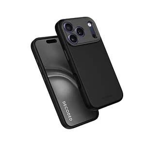 Funda silicona antimicrobiana iPhone 17 Pro Decoded negro phantom