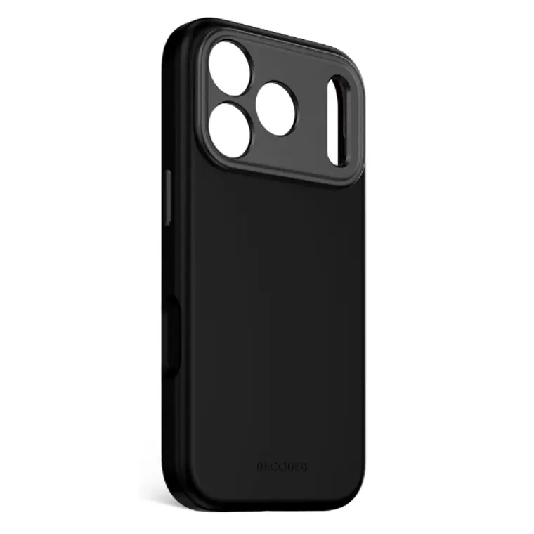 Funda silicona antimicrobiana iPhone 17 Pro Decoded negro phantom 3