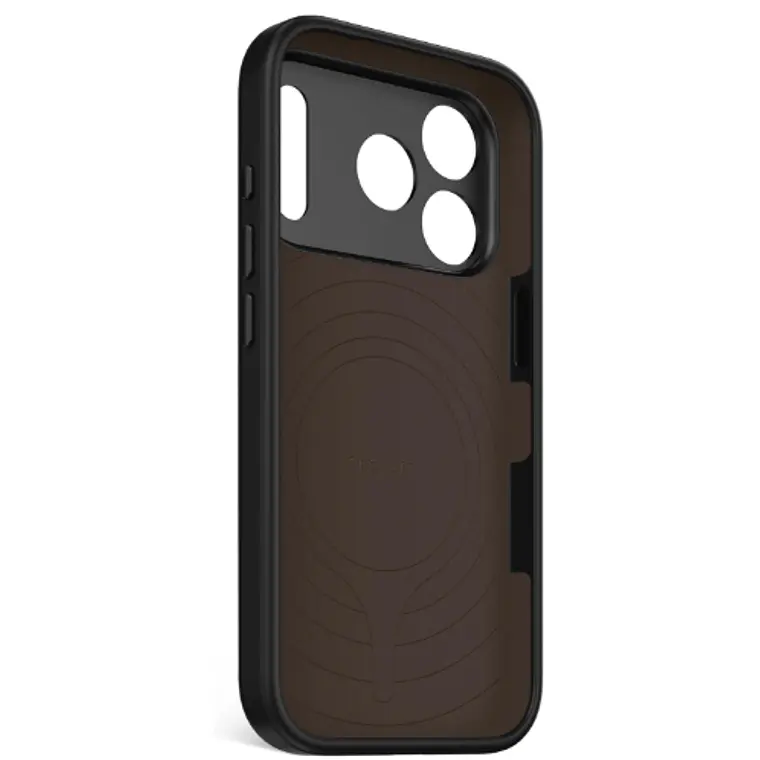Funda silicona antimicrobiana iPhone 17 Pro Decoded negro phantom 4