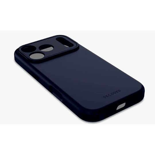 Funda silicona antimicrobiana iPhone 17 Pro Decoded azul marino