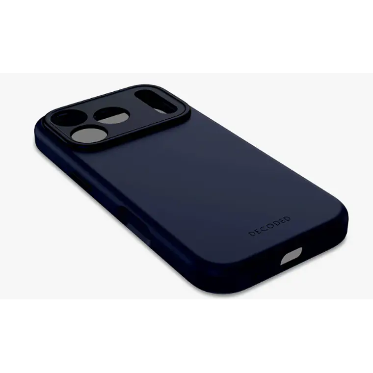 Funda silicona antimicrobiana iPhone 17 Pro Decoded azul marino 4