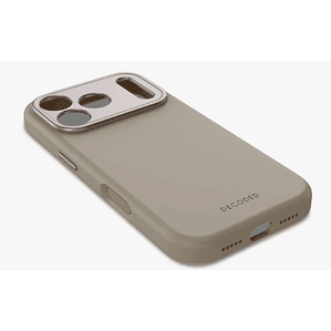 Funda silicona antimicrobiana iPhone 17 Pro Decoded taupe suave