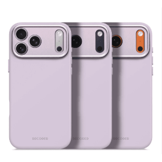 Funda silicona antimicrobiana iPhone 17 Pro Max Decoded lavanda