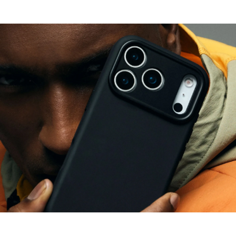 Funda silicona antimicrobiana iPhone 17 Pro Max Decoded negro phantom 6