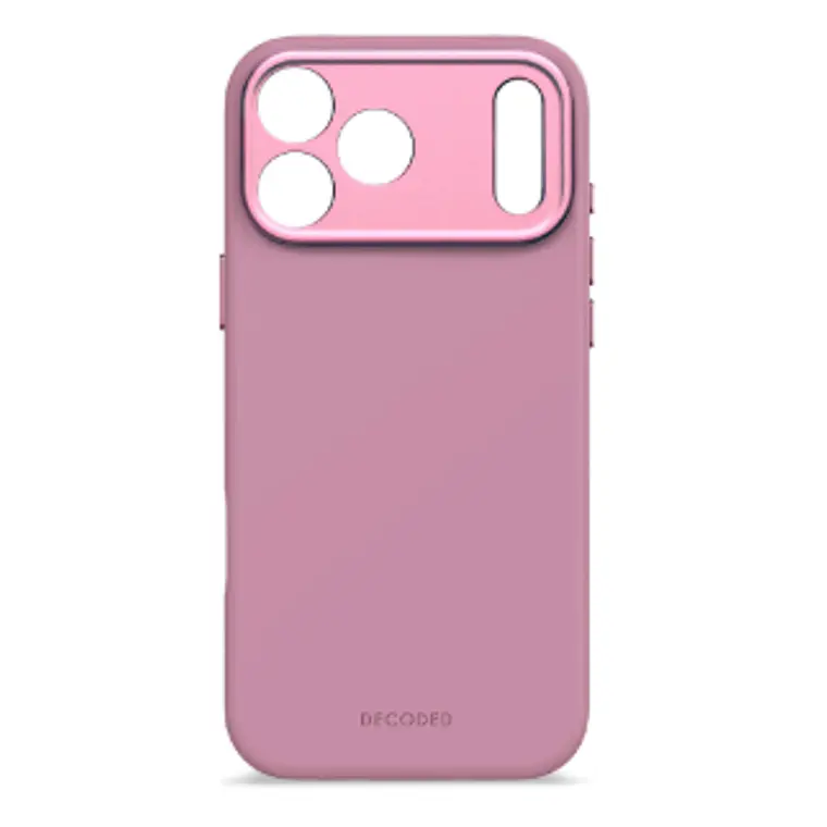 Funda silicona antimicrobiana iPhone 17 Pro Max Decoded rosado 1