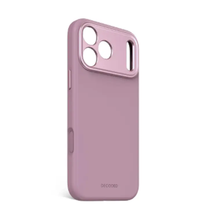 Funda silicona antimicrobiana iPhone 17 Pro Max Decoded rosado 2