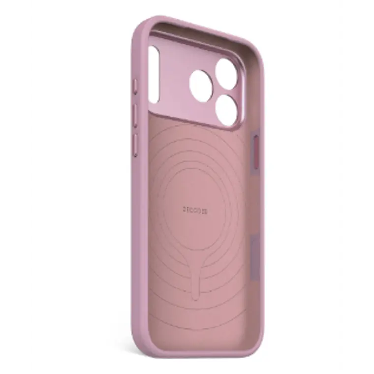 Funda silicona antimicrobiana iPhone 17 Pro Max Decoded rosado 3
