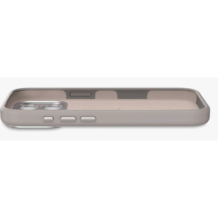 Funda silicona antimicrobiana iPhone 17 Pro Max Decoded taupe suave 3