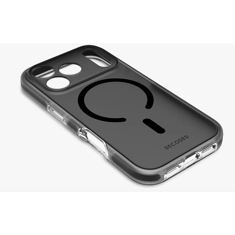Funda transparente DropTec iPhone 17 Pro Decoded negro esmerilado 2