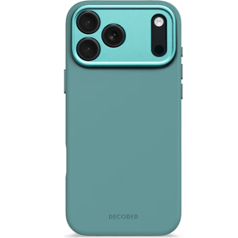 Funda silicona antimicrobiana iPhone 17 Pro Max Decoded azul retro  1
