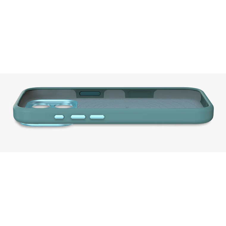 Funda silicona antimicrobiana iPhone 17 Pro Max Decoded azul retro  4