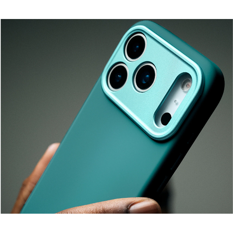 Funda silicona antimicrobiana iPhone 17 Pro Max Decoded azul retro  5