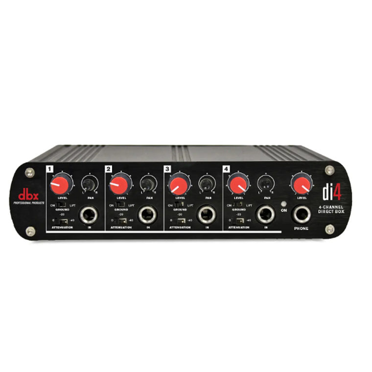 Caja directa de 4 canales activa con mezclador de línea DBX D14 1