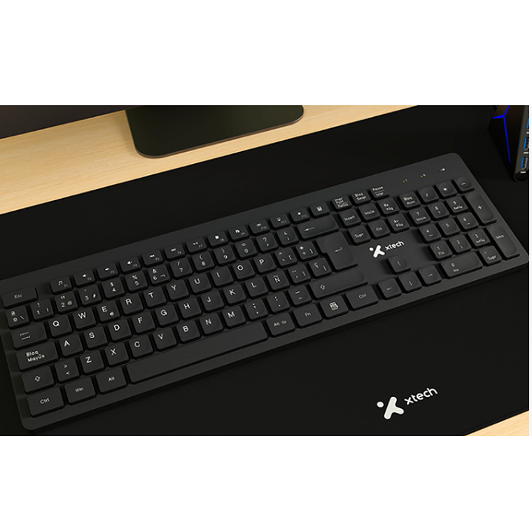 Teclado y Mouse inalámbrico, MousePad Xtech  2