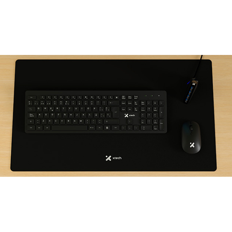 Teclado y Mouse inalámbrico, MousePad Xtech  3