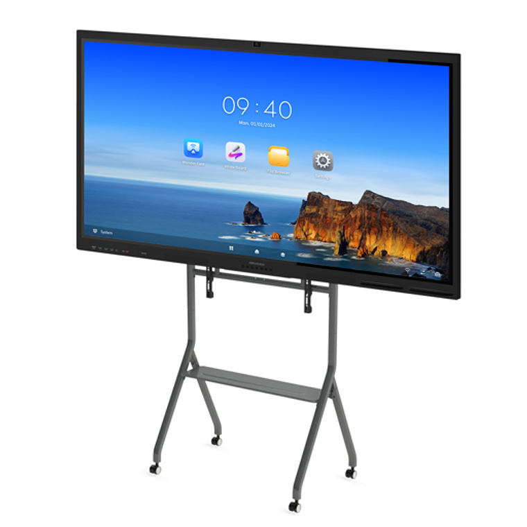 Pantalla 65“Interactiva Kit Hikvision DS-D5B65RB/FL + DSABKY3-SL con soporte móvil 1