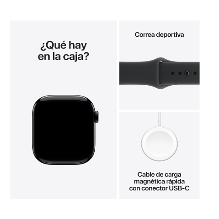 Apple Watch Series 11 GPS 42mm Alumino Jet black banda Black Sport S/M 6