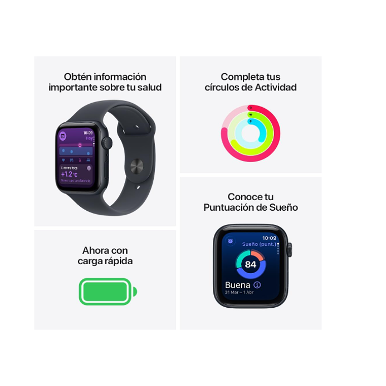 Apple Watch SE 3 GPS 40mm Aluminio medianoche banda medianoche Sport M/L 4