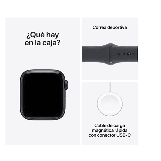 Apple Watch SE 3 GPS 44mm Aluminio medianoche banda medianoche Sport S/M