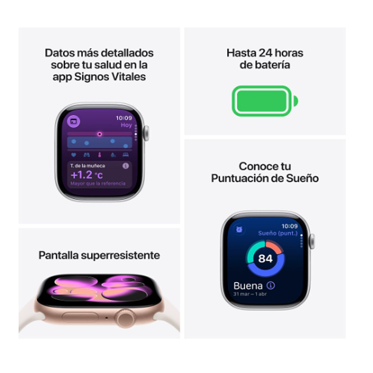 Apple Watch Series 11 GPS 42mm Aluminio plata banda Purple Fog Sport S/M 2