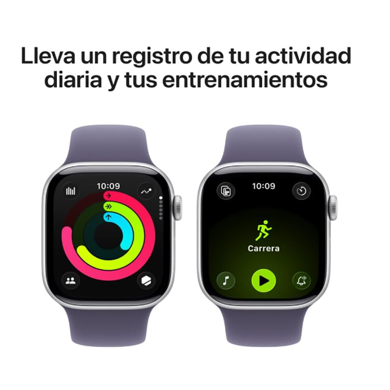 Apple Watch Series 11 GPS 42mm Aluminio plata banda Purple Fog Sport S/M 3