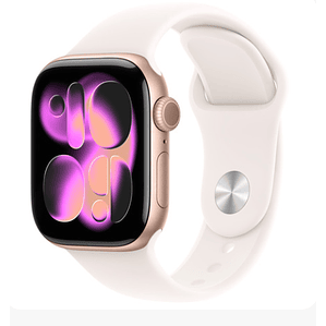 Apple Watch Series 11 GPS 42mm Aluminio oro rosado banda Light Blush Sport S/M