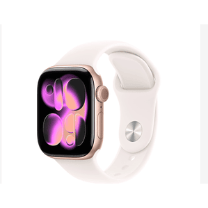 Apple Watch Series 11 GPS 42mm Aluminio oro rosado banda Light Blush Sport M/L