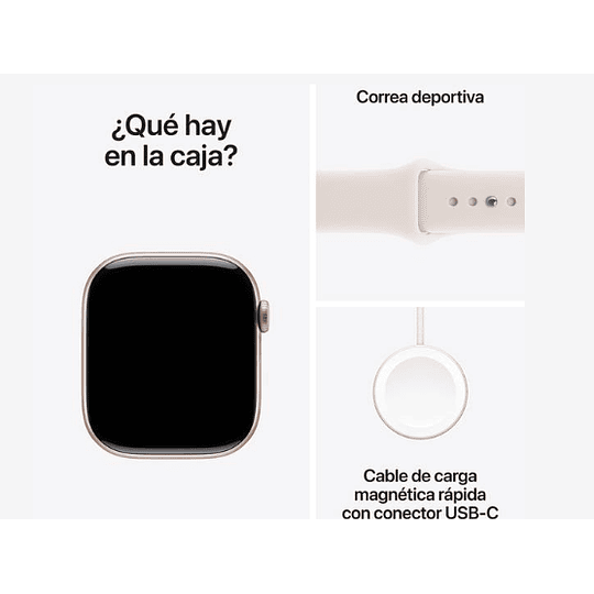 Apple Watch Series 11 GPS 42mm Aluminio oro rosado banda Light Blush Sport M/L