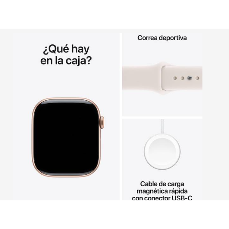 Apple Watch Series 11 GPS 42mm Aluminio oro rosado banda Light Blush Sport M/L 8