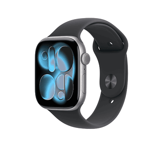 Apple Watch Series 11 GPS 46mm Aluminio gris espacial banda negra Sport M/L