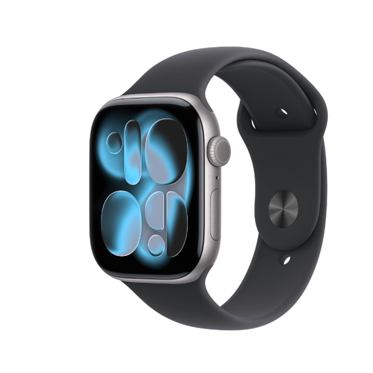 Apple Watch Series 11 GPS 46mm Aluminio gris espacial banda negra Sport M/L 1