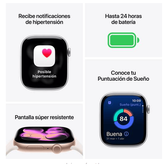 Apple Watch Series 11 GPS 46mm Aluminio gris espacial banda negra Sport M/L