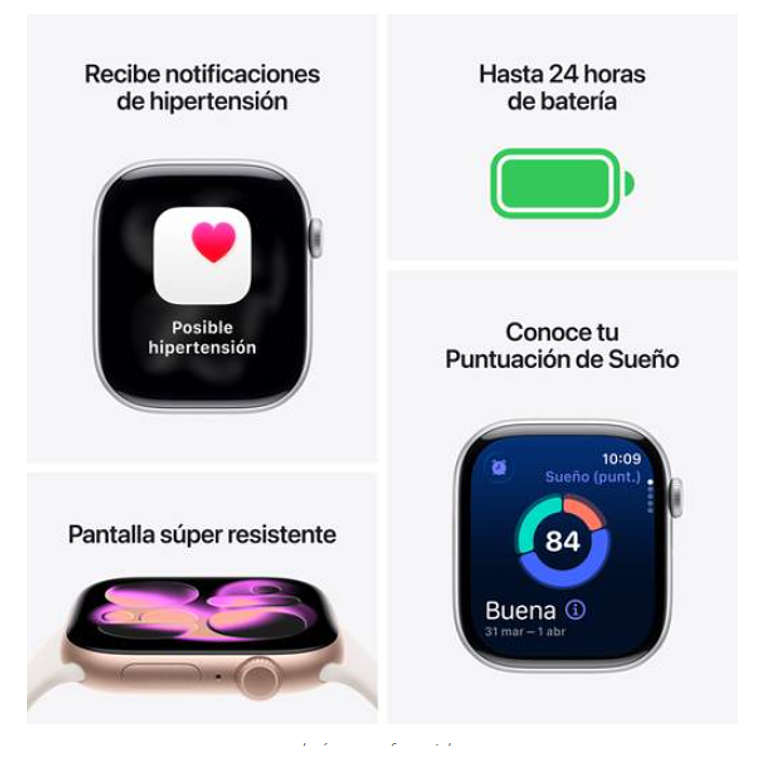 Apple Watch Series 11 GPS 46mm Aluminio gris espacial banda negra Sport M/L 3