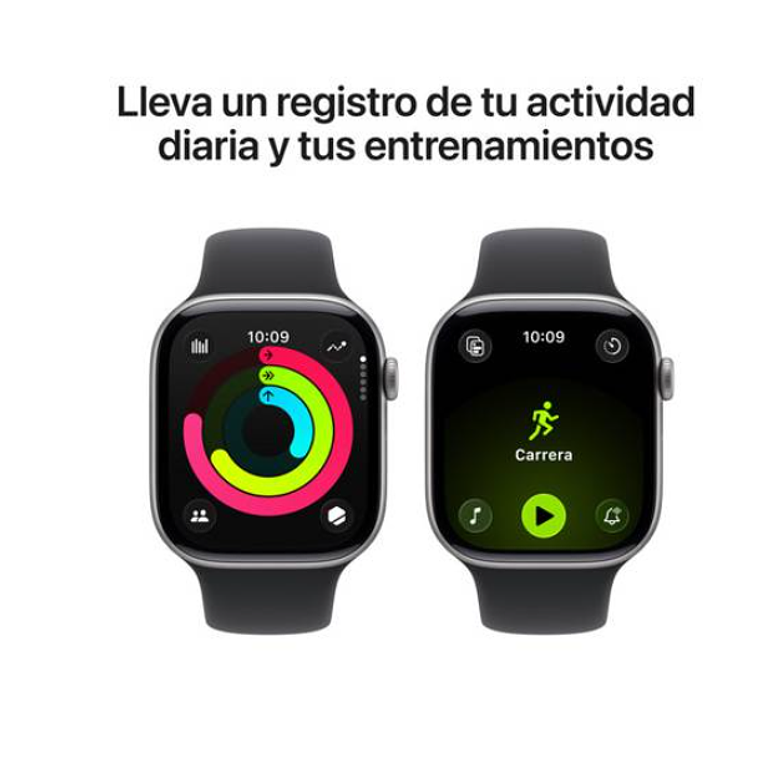 Apple Watch Series 11 GPS 46mm Aluminio gris espacial banda negra Sport M/L 4
