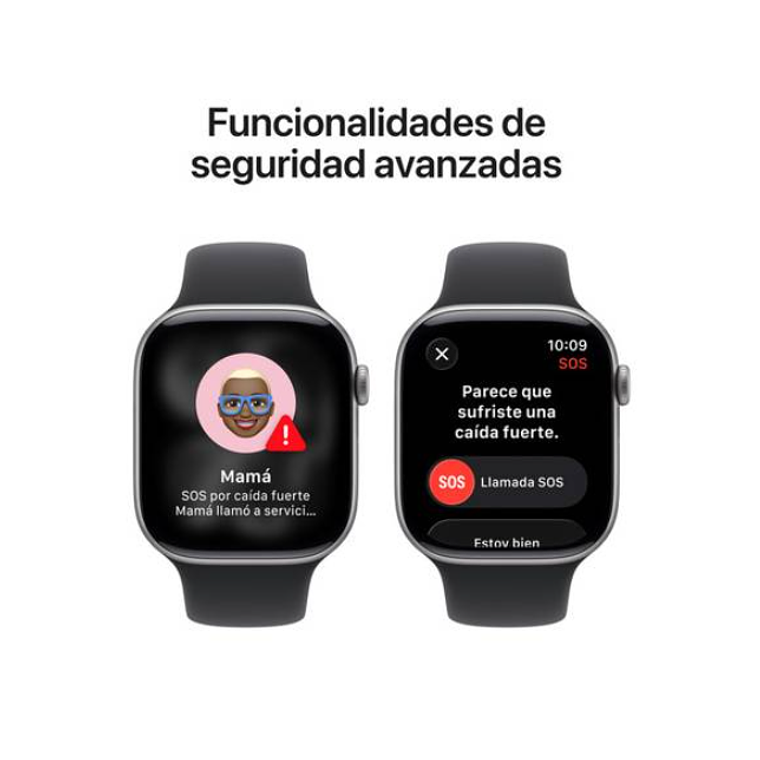 Apple Watch Series 11 GPS 46mm Aluminio gris espacial banda negra Sport M/L 6