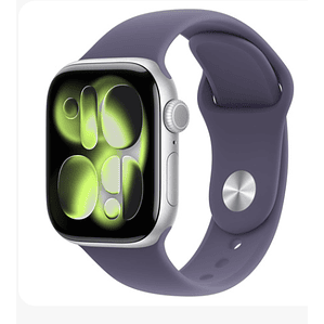 Apple Watch Series 11 GPS 42mm Aluminio plata banda Purple Fog Sport Band M/L