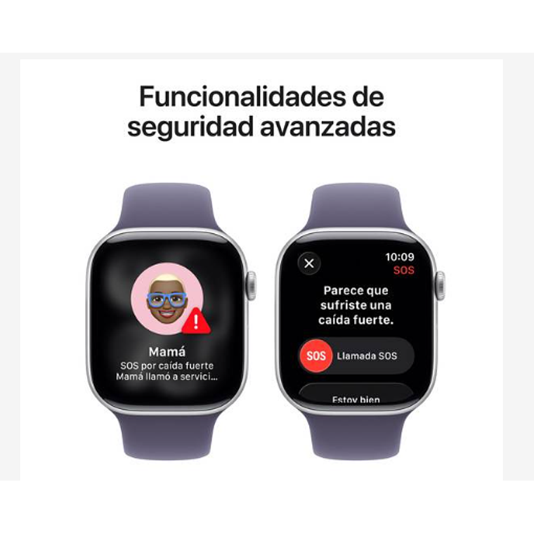 Apple Watch Series 11 GPS 42mm Aluminio plata banda Purple Fog Sport Band M/L 6