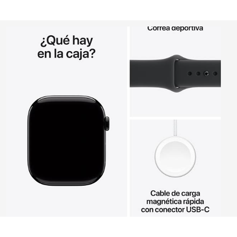 Apple Watch Series 11 GPS 46mm Alumino Jet black banda Black Sport Band S/M 8