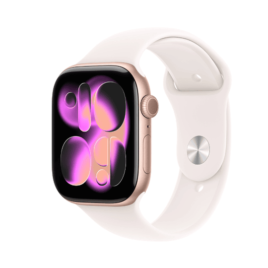 Apple Watch Series 11 GPS 46mm Aluminio oro rosado bandaLight Blush Sport Band S/M