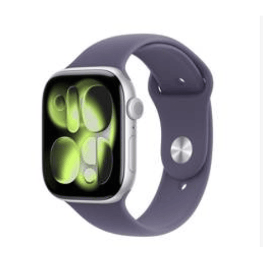 Apple Watch Series 11 GPS 46mm Aluminio plata banda Purple Fog Sport Band M/L
