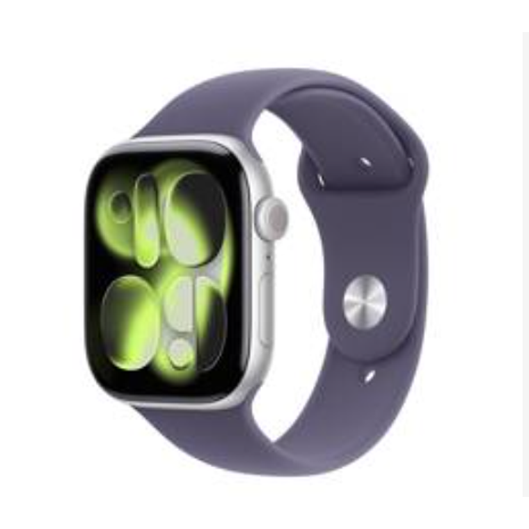 Apple Watch Series 11 GPS 46mm Aluminio plata banda Purple Fog Sport Band M/L 1