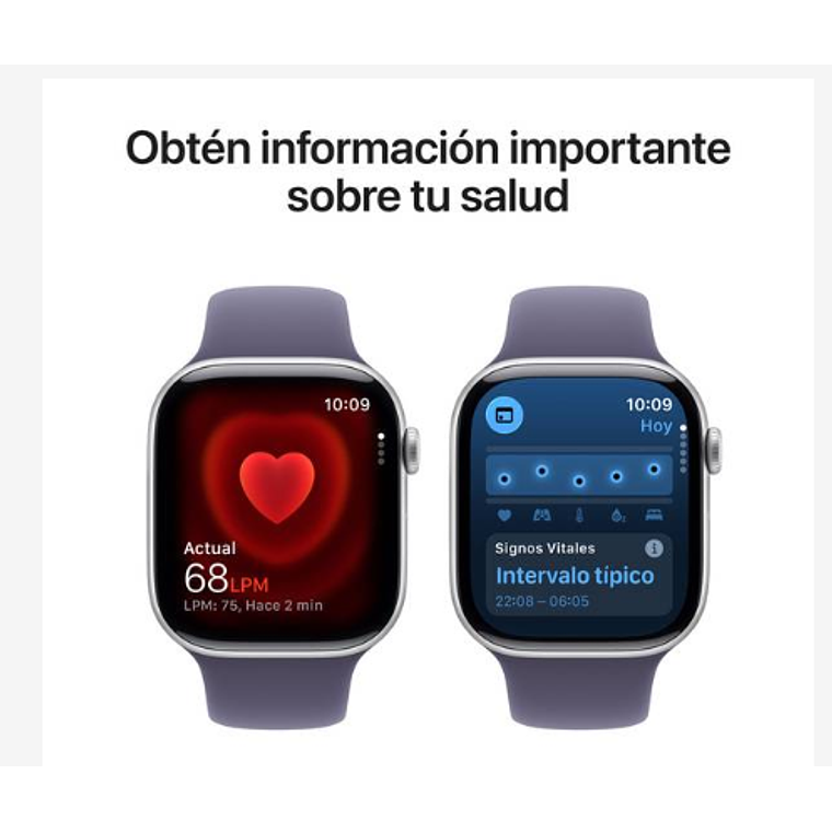 Apple Watch Series 11 GPS 46mm Aluminio plata banda Purple Fog Sport Band M/L 5