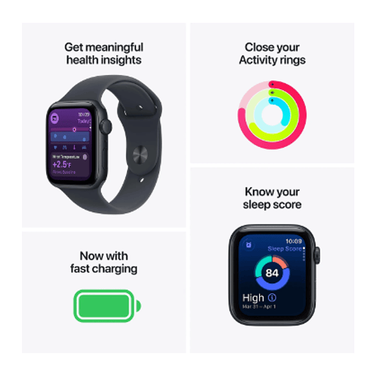 Apple Watch SE 3 GPS 44mm Aluminio blanco estrella banda blanco estrella Sport S/M 