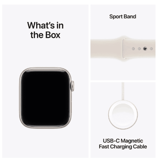 Apple Watch SE 3 GPS 44mm Aluminio blanco estrella banda blanco estrella Sport S/M 